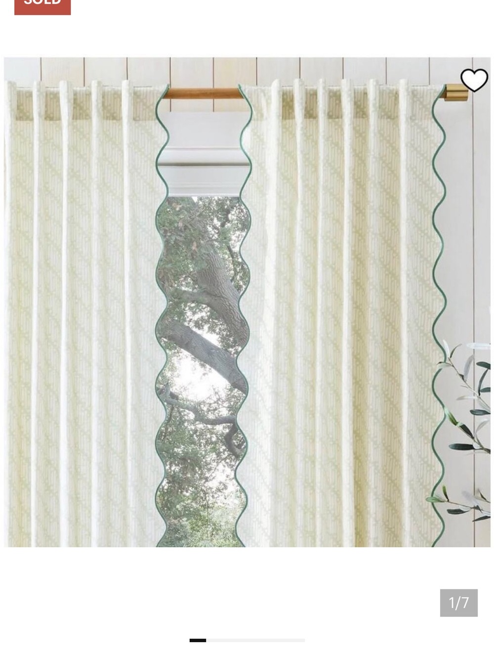 West Elm Rhodes batik curtains Scalloped Trim